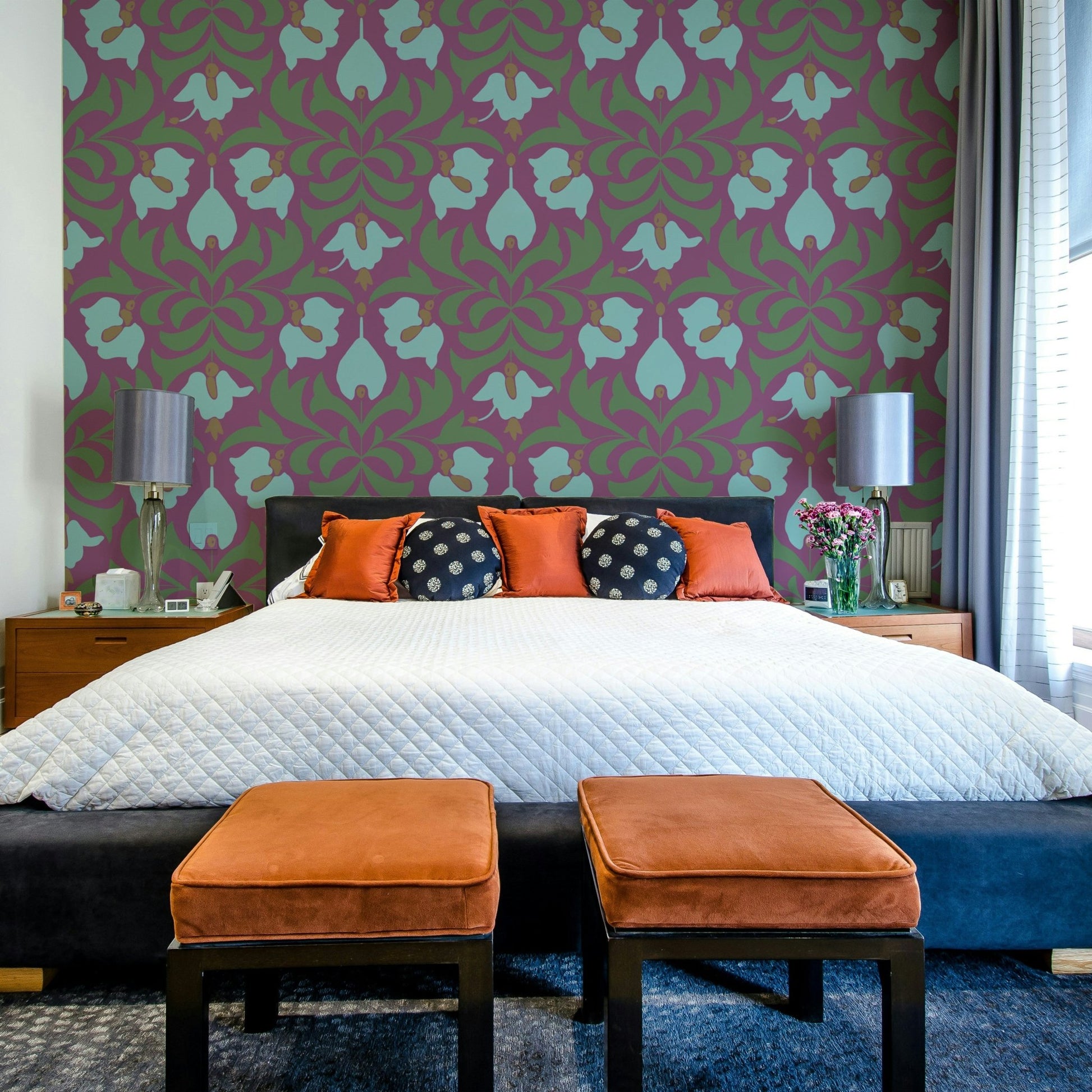 Features intricate floral and botanical designs.
