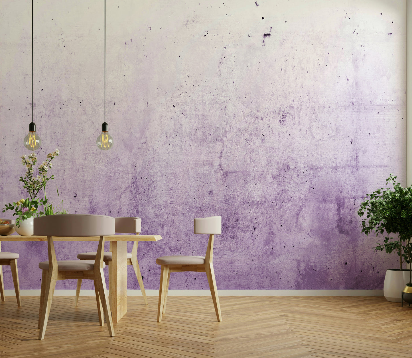 The wallpaper is perfect for an accent wall.

