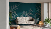 Vibrant tropical leaves wall mural for lush, exotic interiors.
