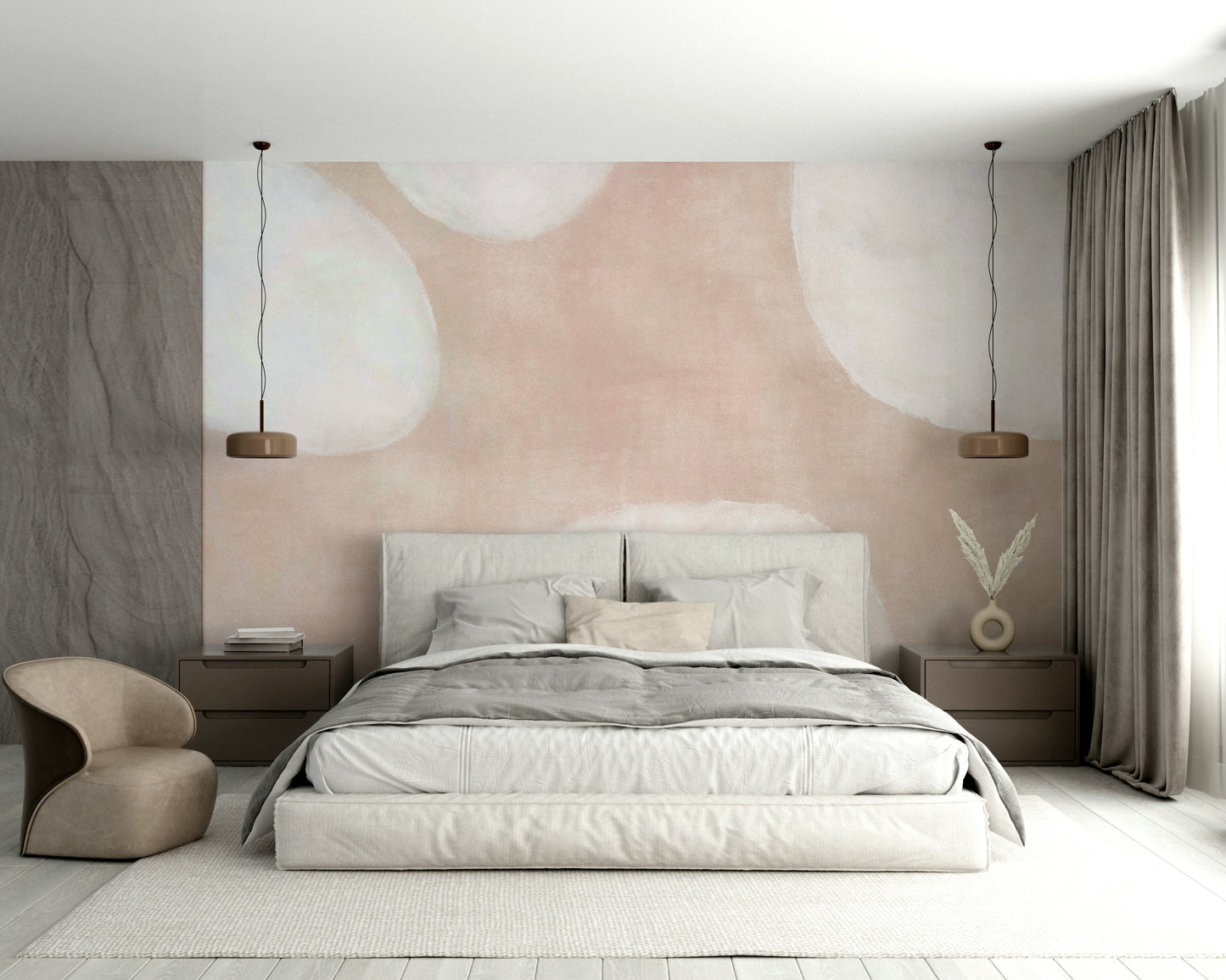 Soft abstract shapes in neutral tones

