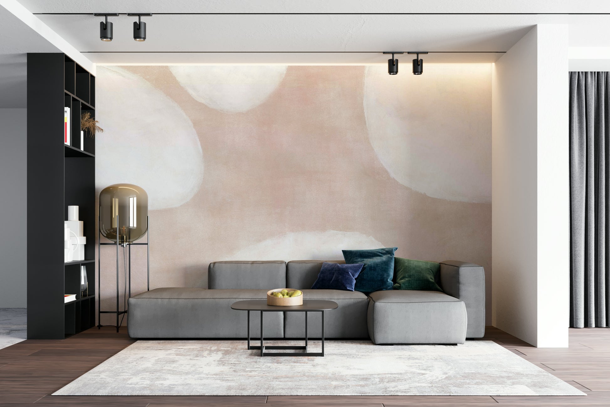 Curved lines and forms wallpaper

