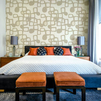 Modern abstract design with interconnected shapes

