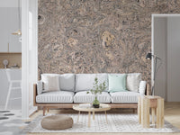 Organic Cork Grain Flow Wall Mural