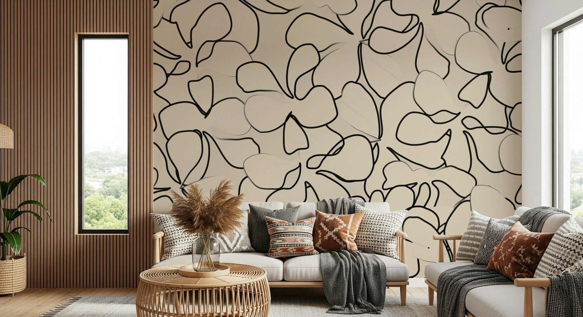 A classic abstract design wallpaper for walls.