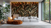 Nature-inspired abstract leaves in gentle motion
