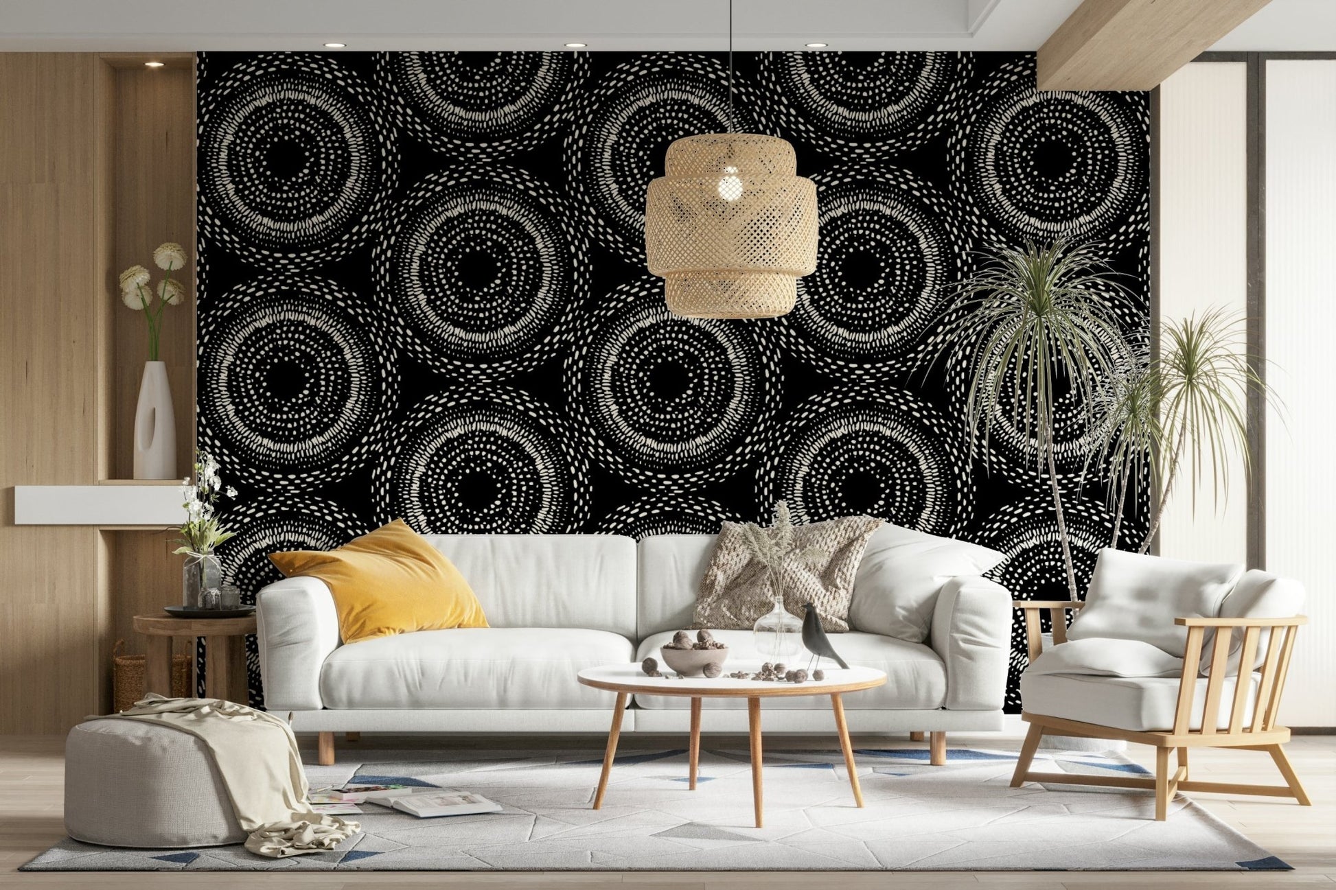 Nature-inspired wallpaper with opulent, organic patterns

