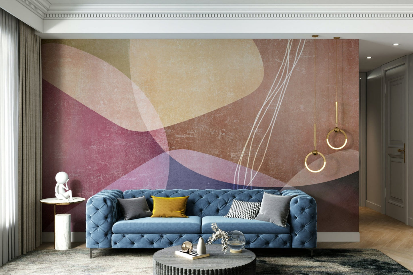 The shapes are rounded and soft, with no sharp corners.
