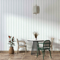 A graceful subtle stripe wall mural in cool, natural tones.


