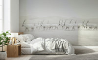 Oryx Mirage Wall Mural – Desert-inspired mural featuring elegant oryx antelopes against a soft, mirage-like background.