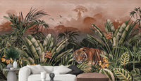 Scenic tropical outdoors wall mural tones
