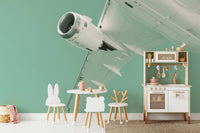 A graceful subtle pattern wall mural in soft tones.

