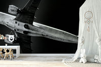 A beautiful modern view wall mural for a living room.

