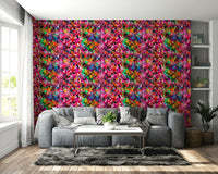 Abstract watercolor dots in soft overlapping design

