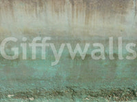 Timeworn oxidized wall mural with natural staining