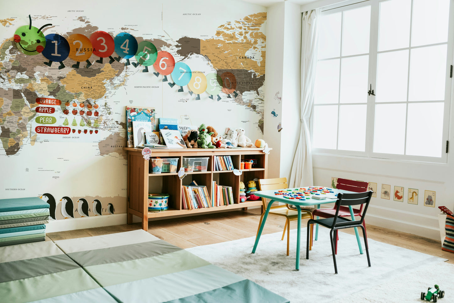 Pacific Centered Travel Map Wall Mural