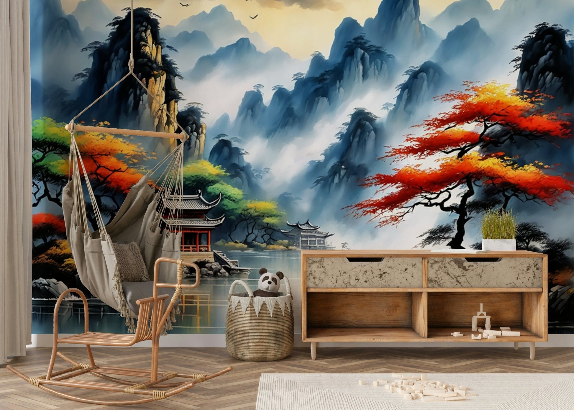 This piece is ideal for a meditation room, a bedroom, or a quiet sitting area.
