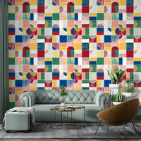 Playful tile wallpaper for walls
