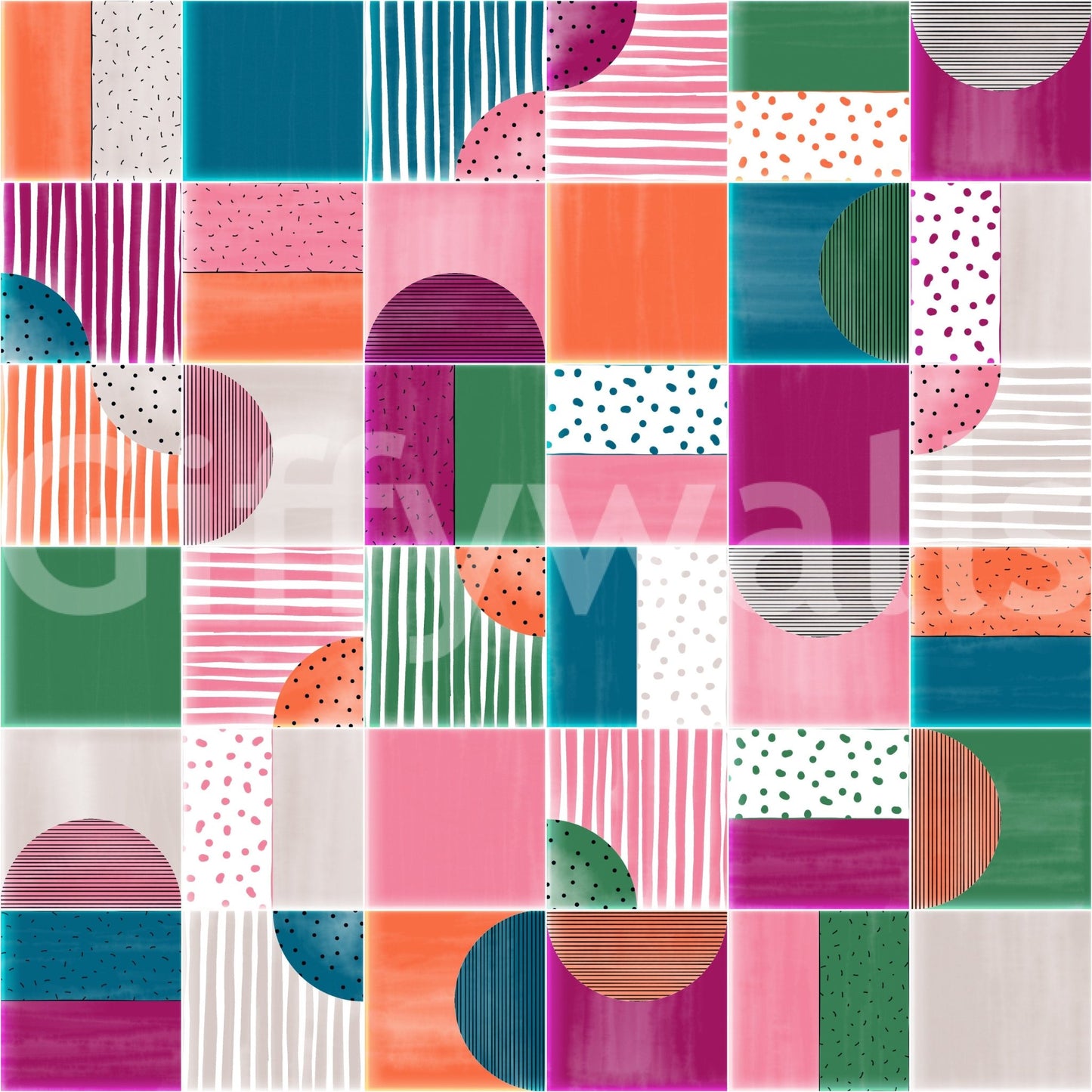 Modern children’s wallpaper design
