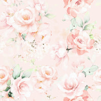 Intricate flower pattern Painted Rose Garden wall decoration.