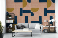 Bold tile patterns and hand-painted details for wall decor

