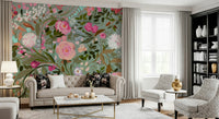 A classic floral wallpaper for walls.

