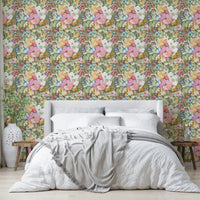 Spring Painterly Florals design wallpaper.