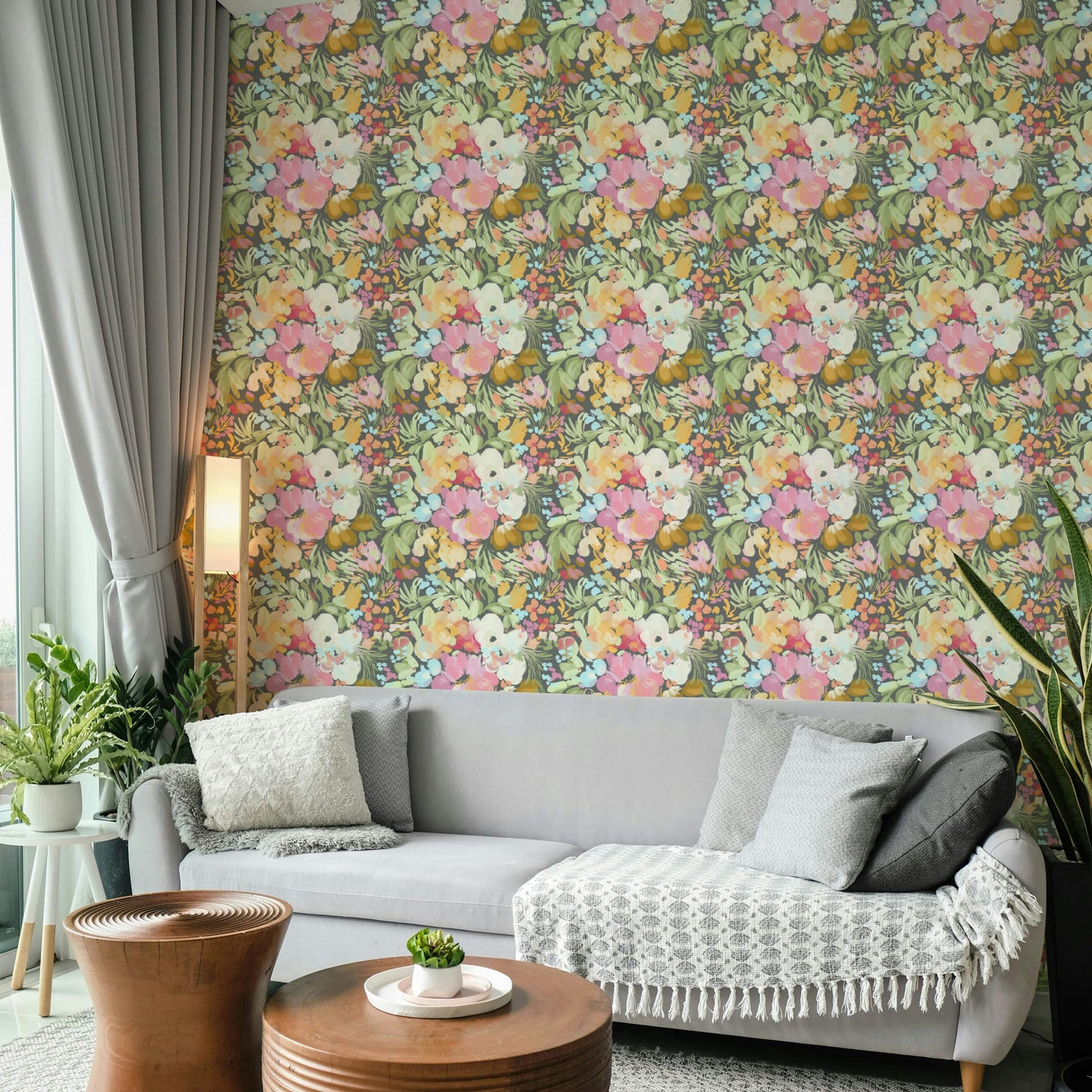Spring Painterly Florals art wallpaper

