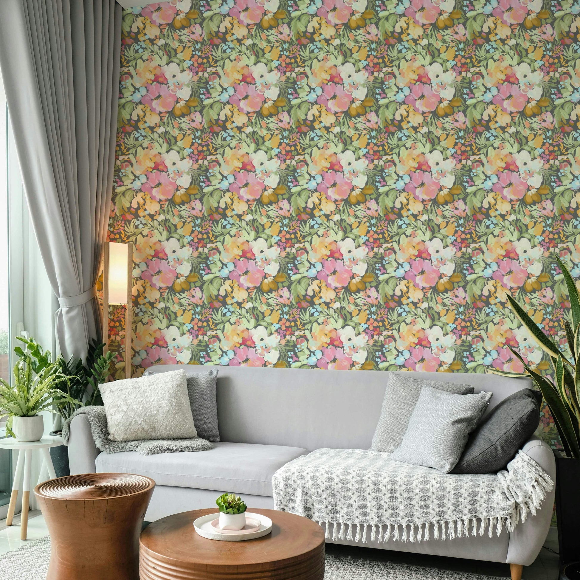 Spring Painterly Florals art wallpaper

