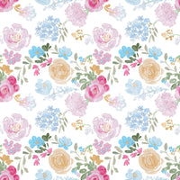 Painterly Petals soft oil painted impasto flowers Wallpaper⁠