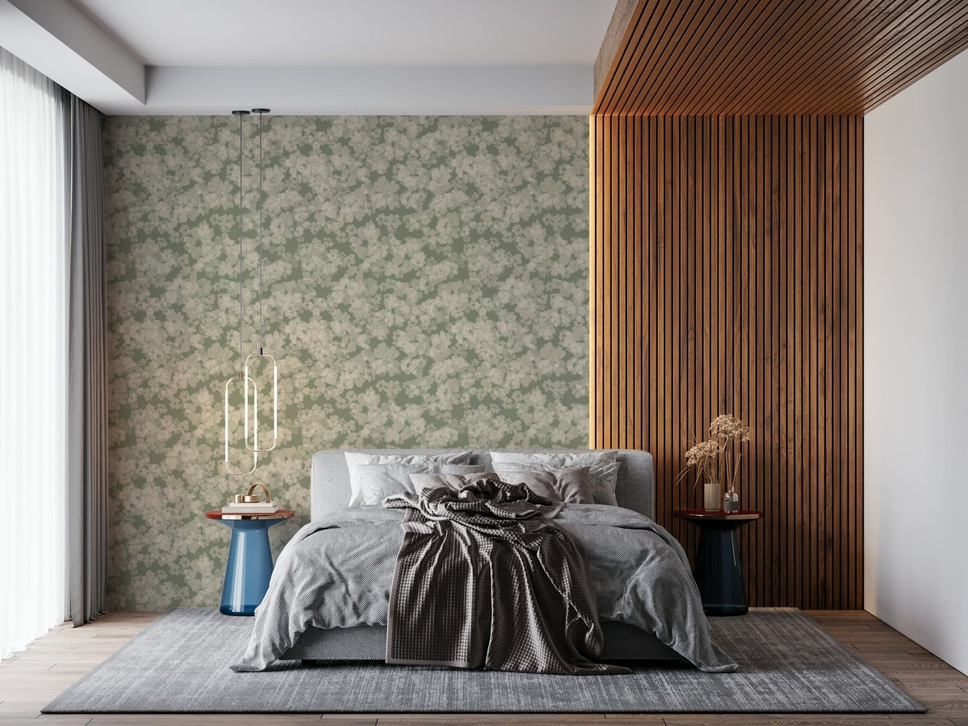 Artistic soft floral texture of Painterly Soft Blossom Wallpaper mural art.