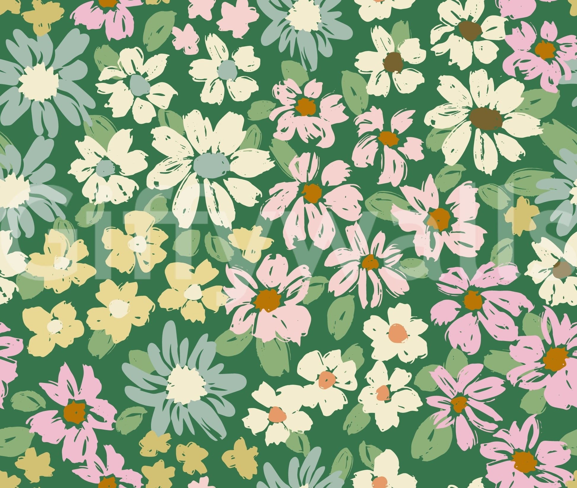 Dynamic and flowing flower and leaf shapes.

