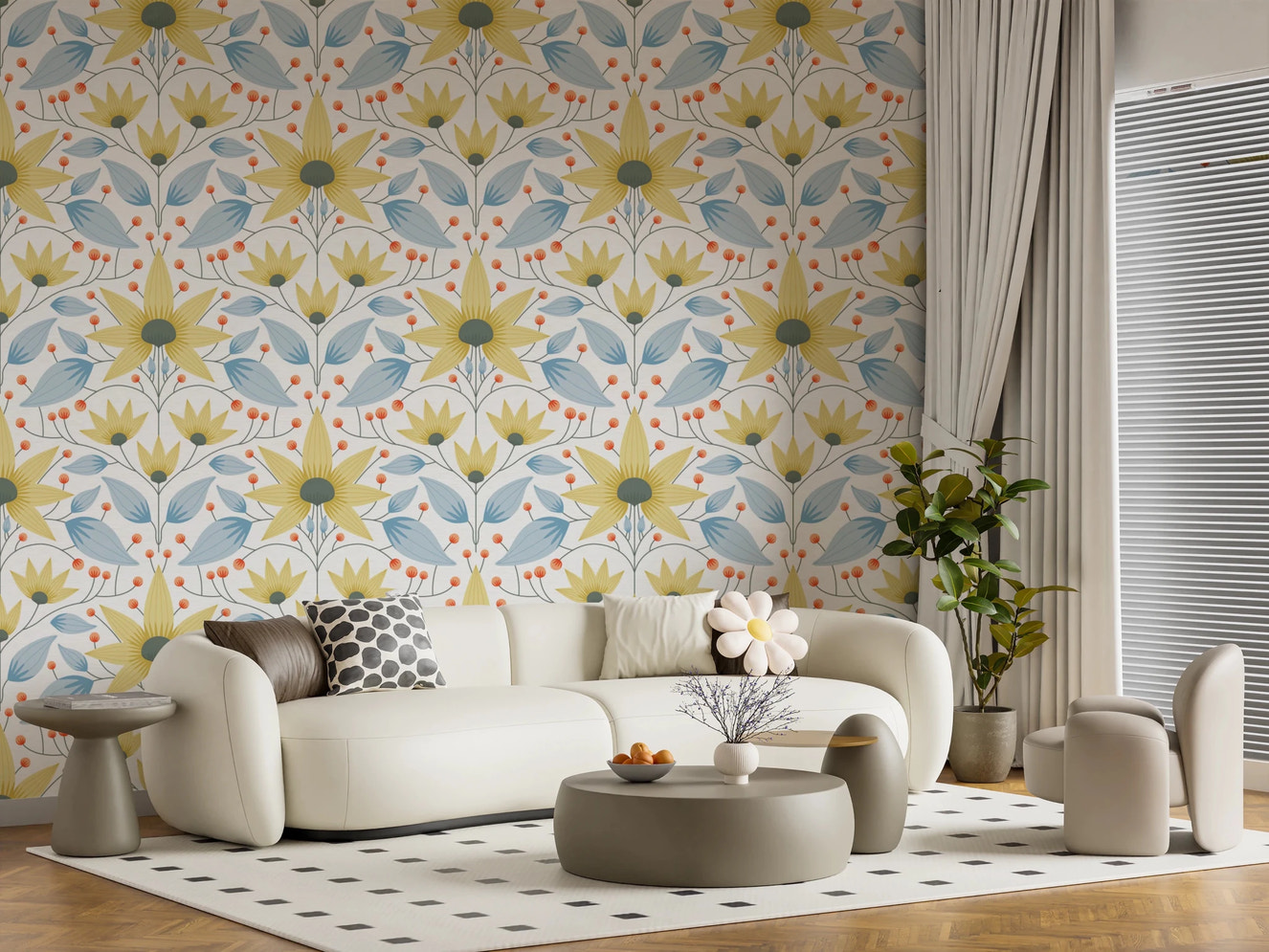 Pale Bloom Symphony Wallpaper⁠