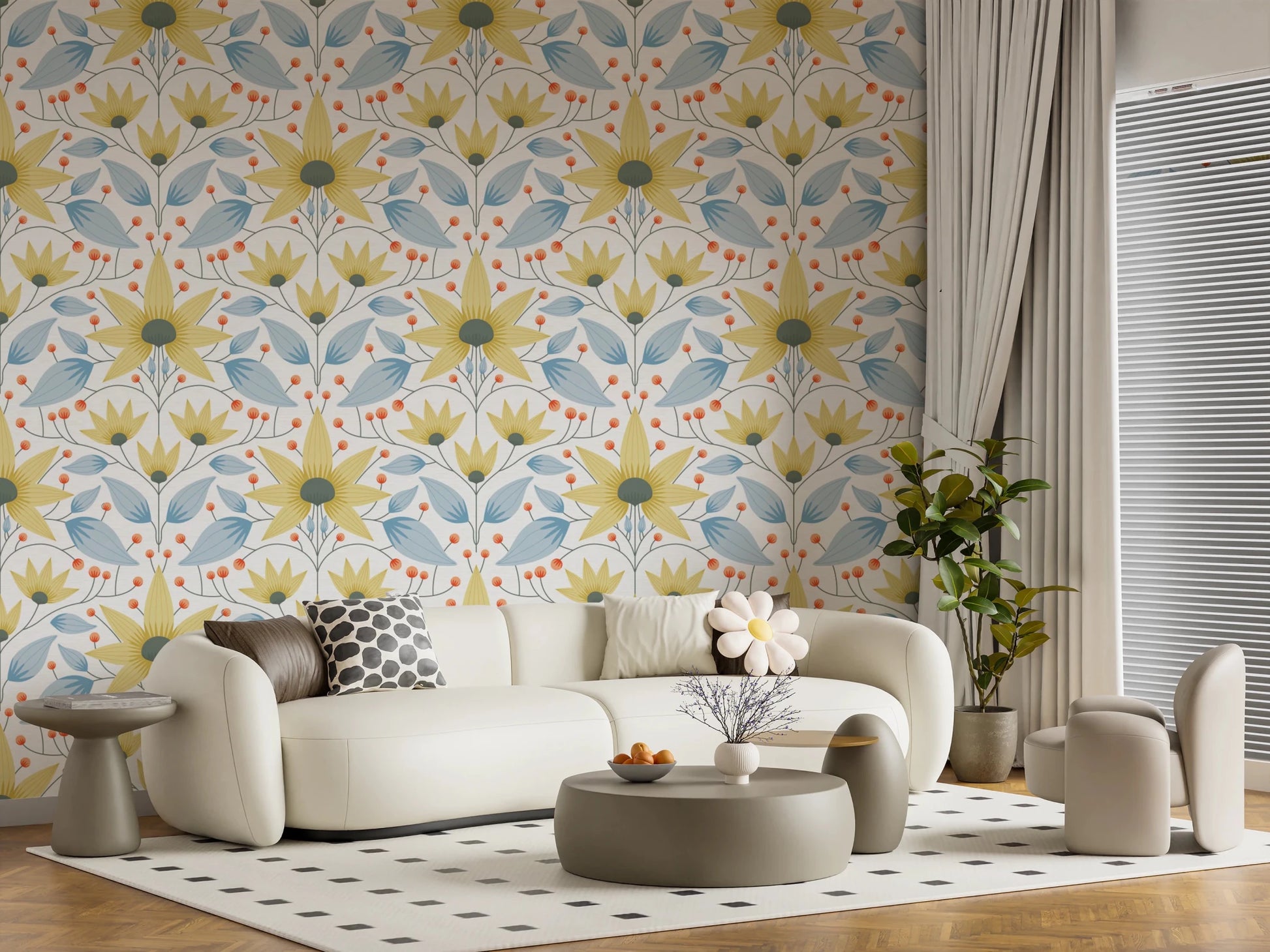 Pale Bloom Symphony Wallpaper⁠