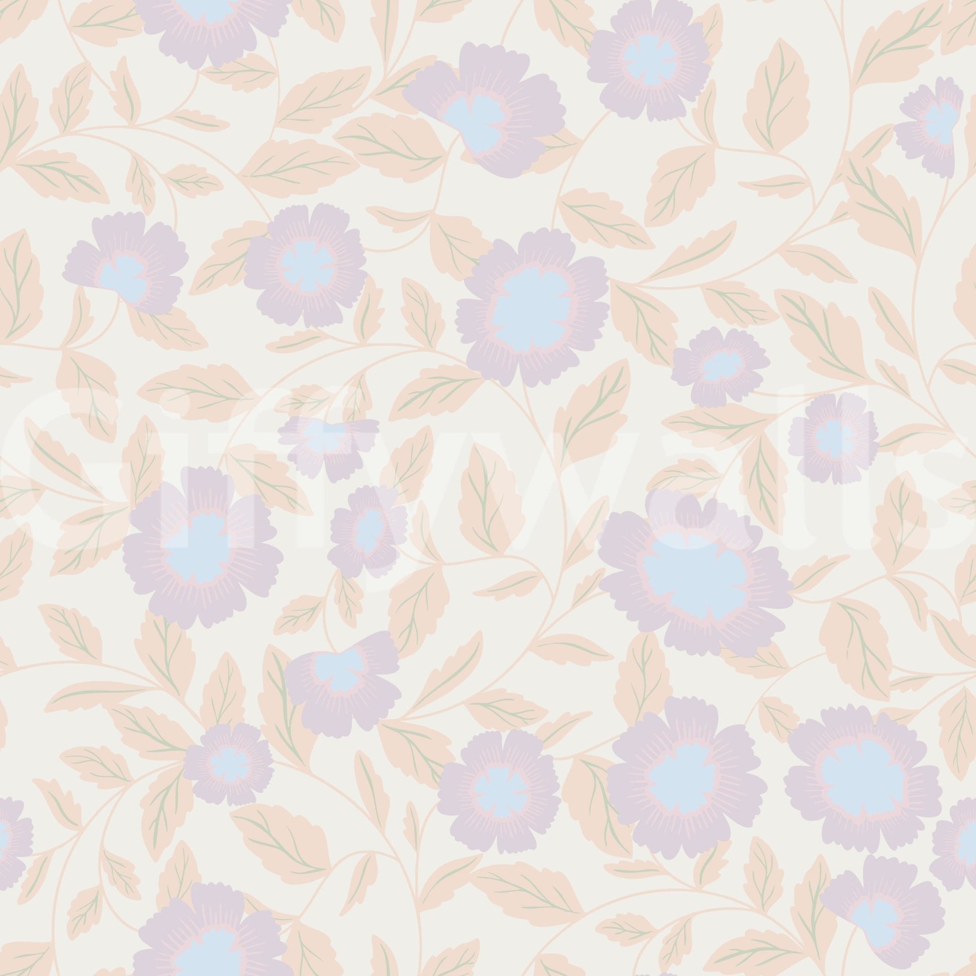 Muted tones Pale Petals peel and stick wallpaper mural