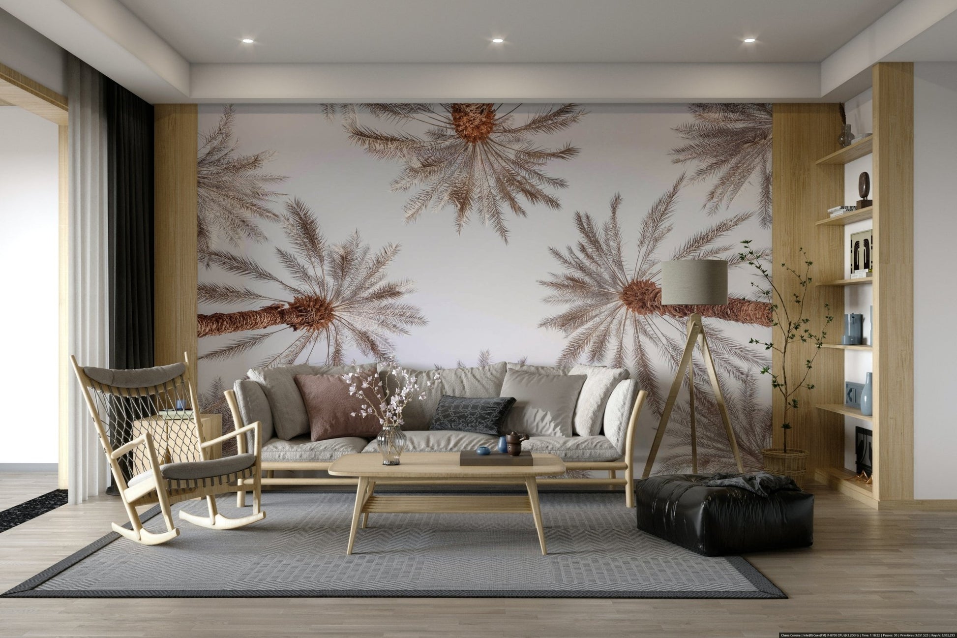 The colors are natural tones of brown and muted green.

