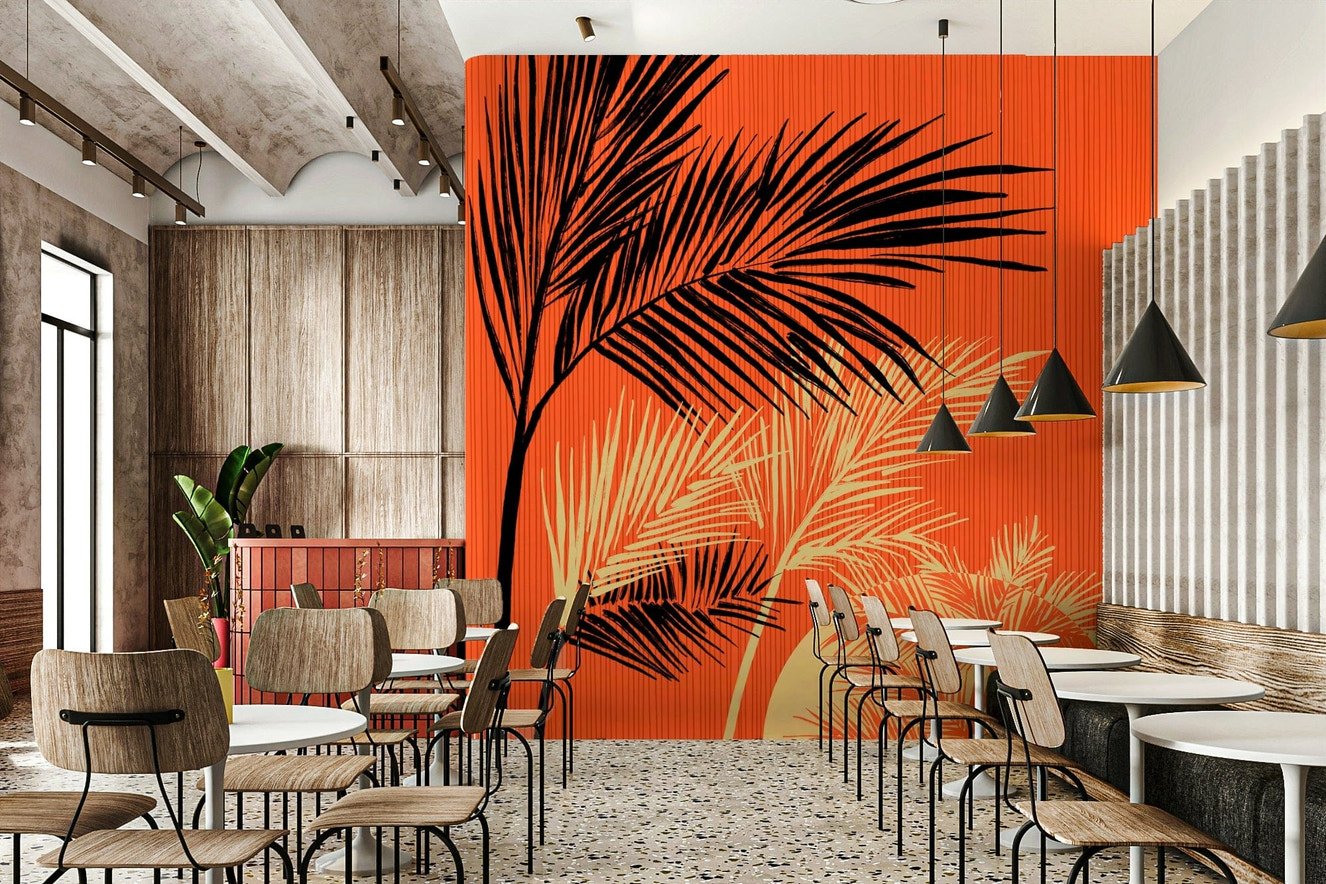 Palms at Sunset Wall Mural