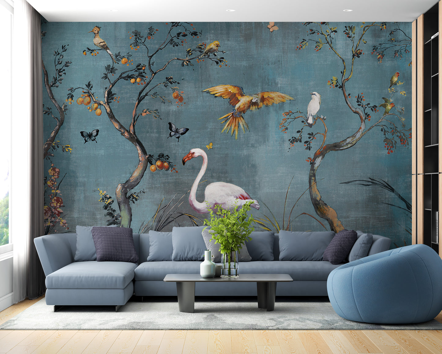 Tranquil Paradise Forest Mural
