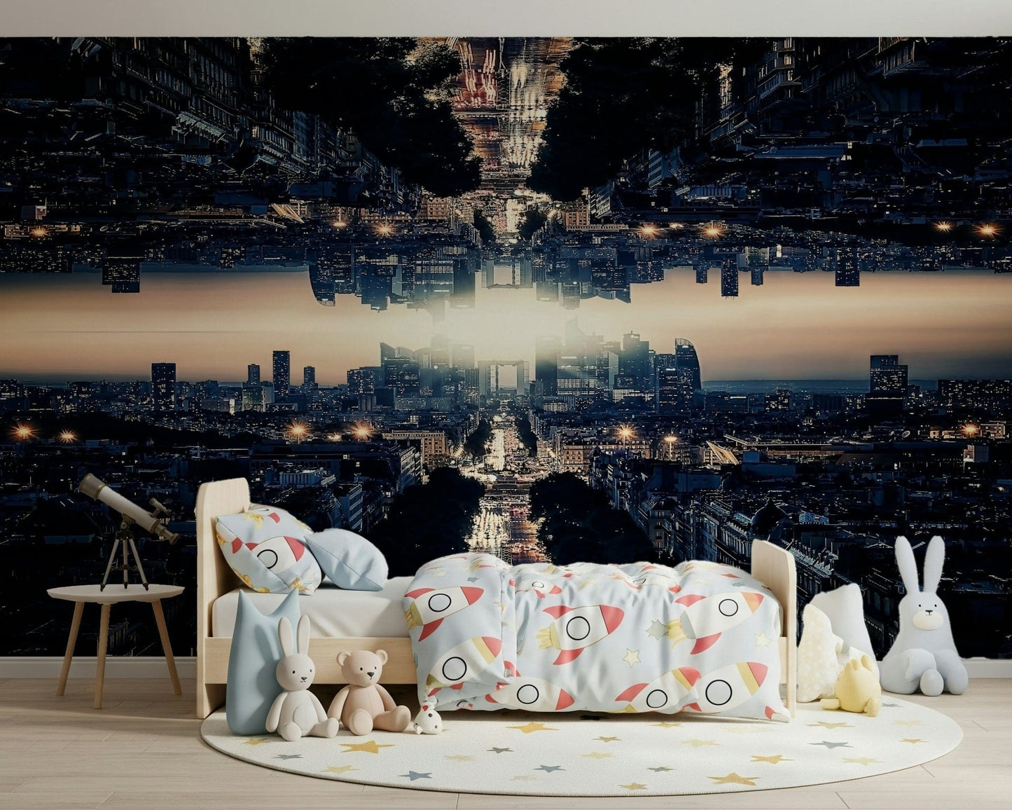 Golden glow Parallel Universe wallpaper for walls.