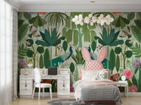 European garden home décor featuring soft colour tones in a study.