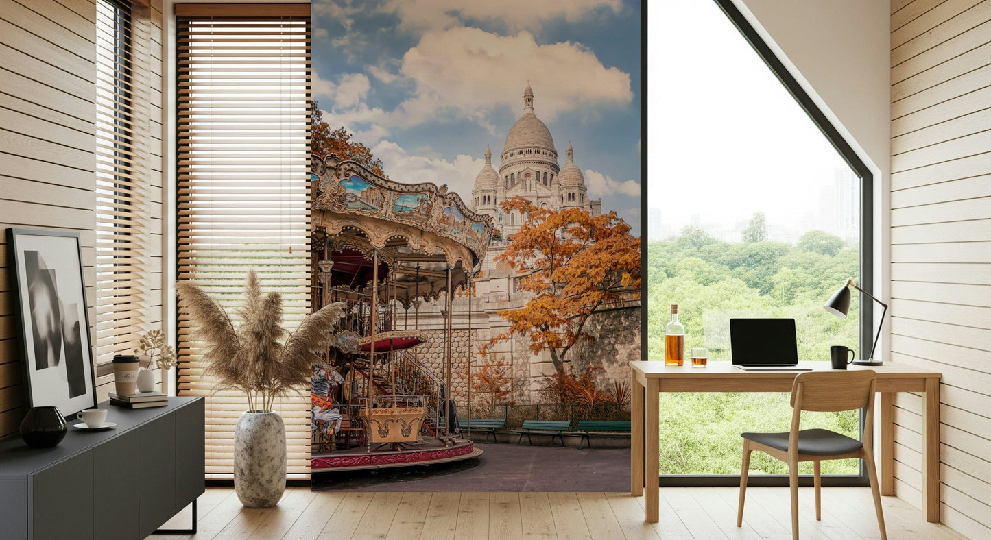 Sacre-Coeur Carousel Wall Mural