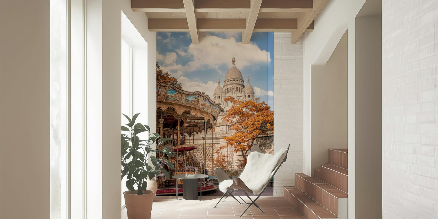 Sacre-Coeur Carousel Wall Mural
