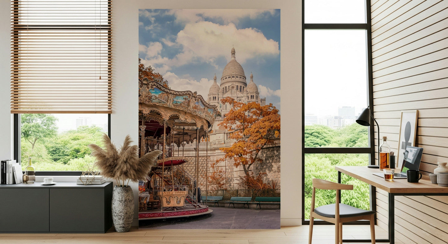 Sacre-Coeur Carousel Wall Mural