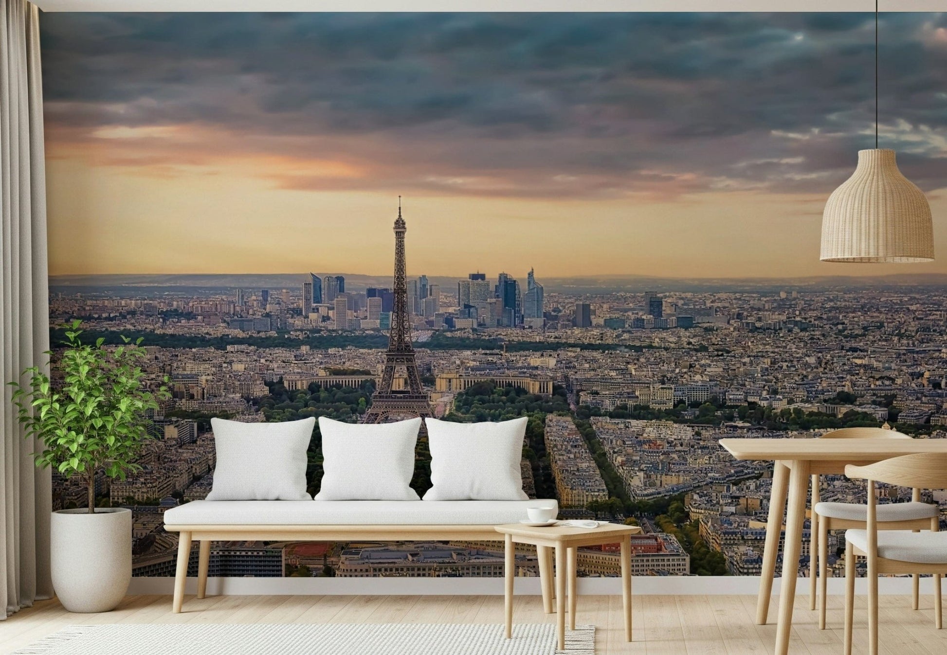 Paris Panorama Sunset decorative art photograph metropolitan France.