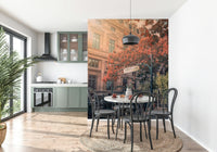 Paris autumn aesthetic, Metro Charm architecture, sophisticated wallpaper.