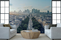 Urban horizon wallpaper for walls featuring Color Block Eclipse.