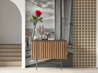 Chic Parisian Romance wallpaper for walls anchors rooms with romantic greenery.