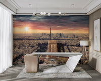 A beautiful modern Paris wall mural for a living room.

