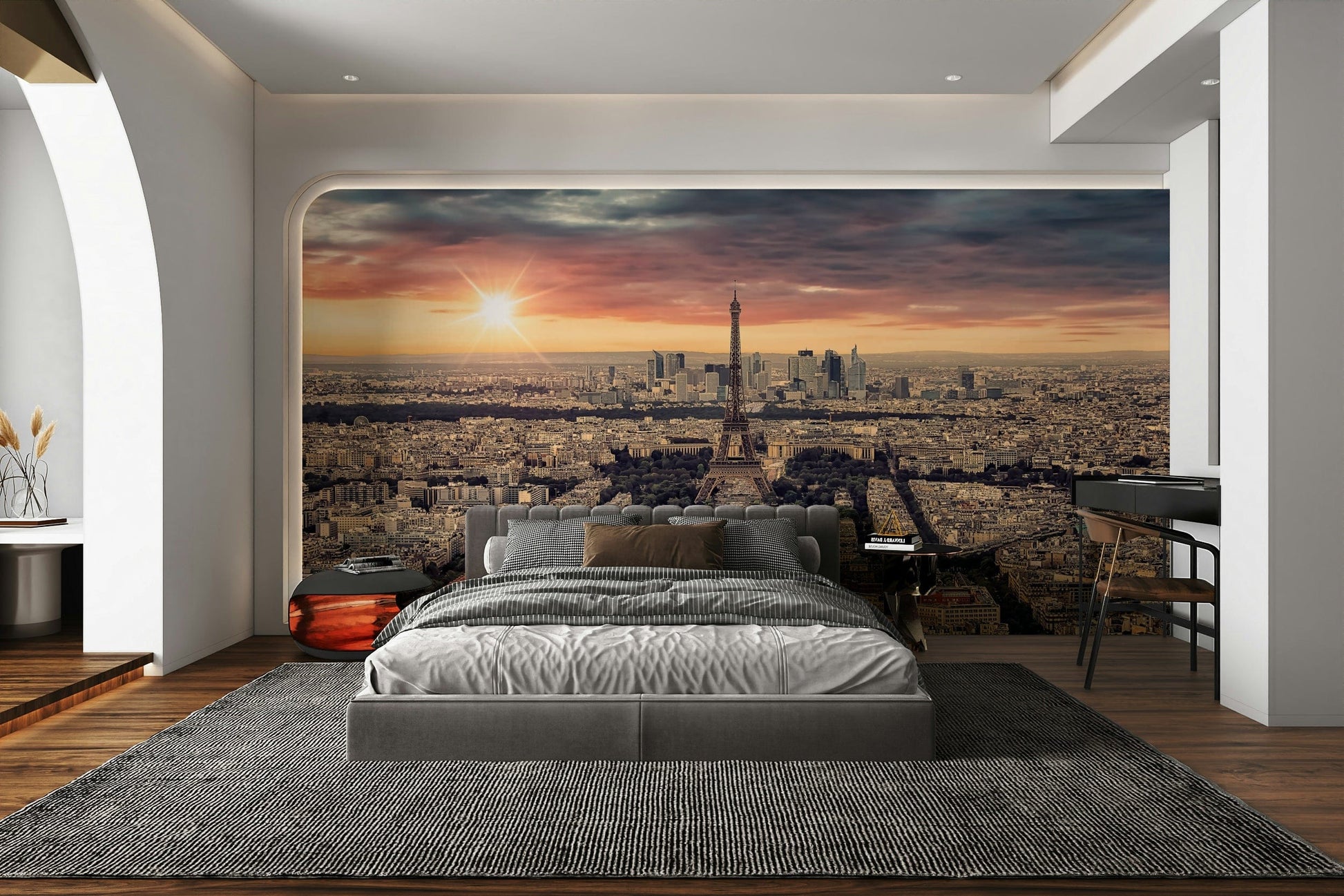 A classic city scene wallpaper for walls.

