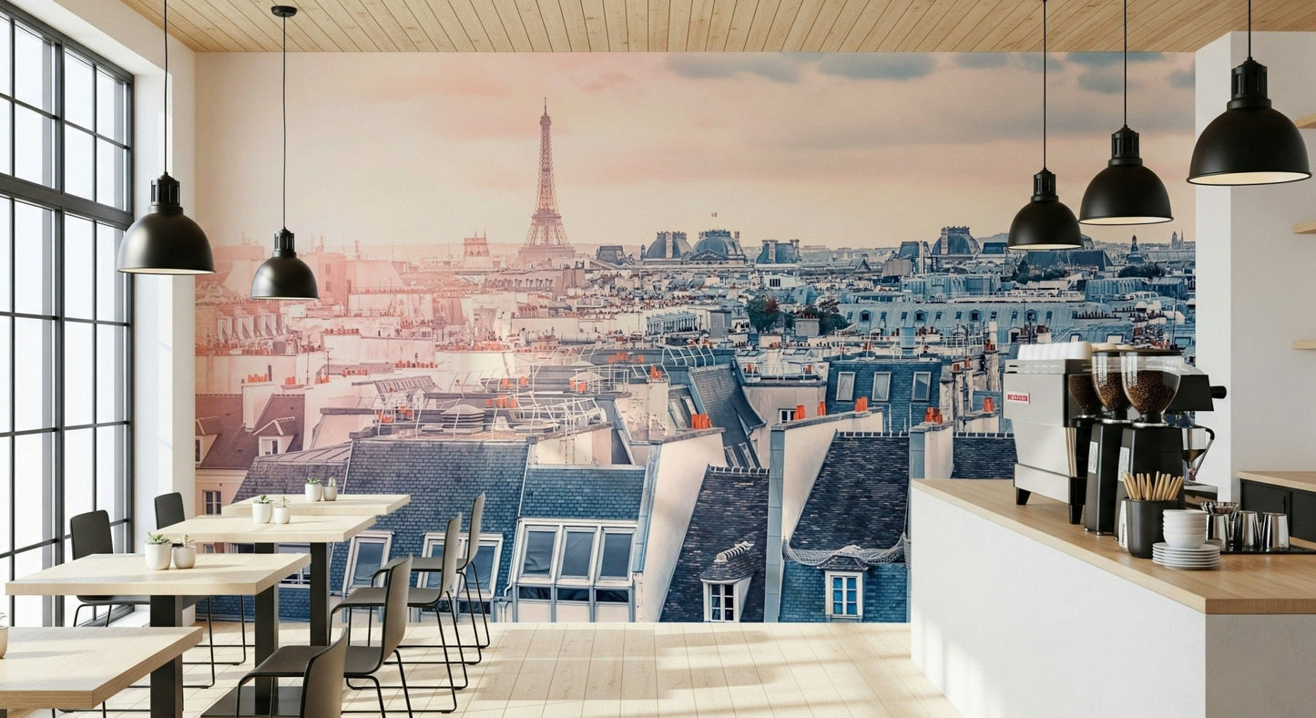 Gorgeous Parisian Sunrise wall mural romantic Paris decor