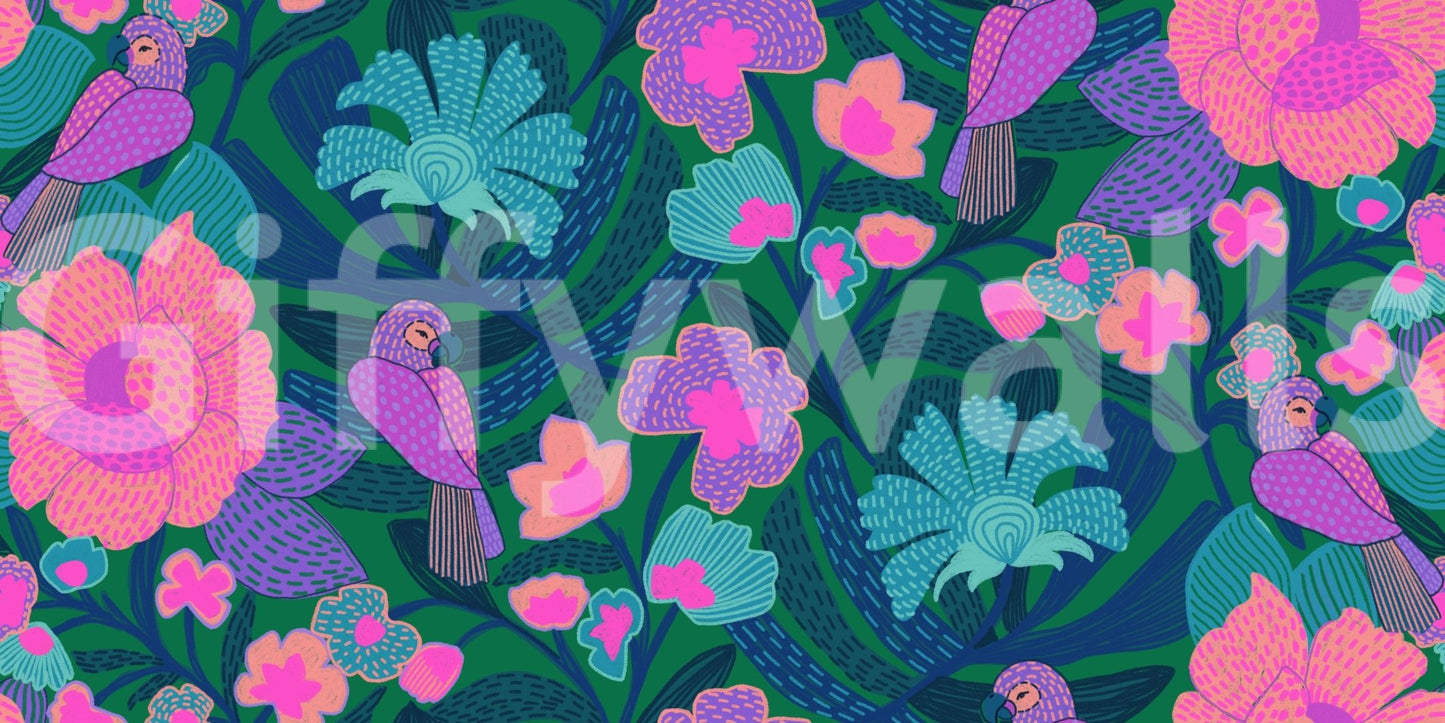 Parrot Bloom Wallpaper⁠